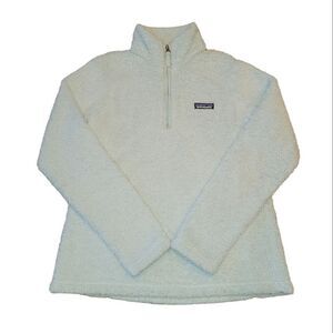 Patagonia Worn Wear Light Mint Blue Pullover Zip Fleece S